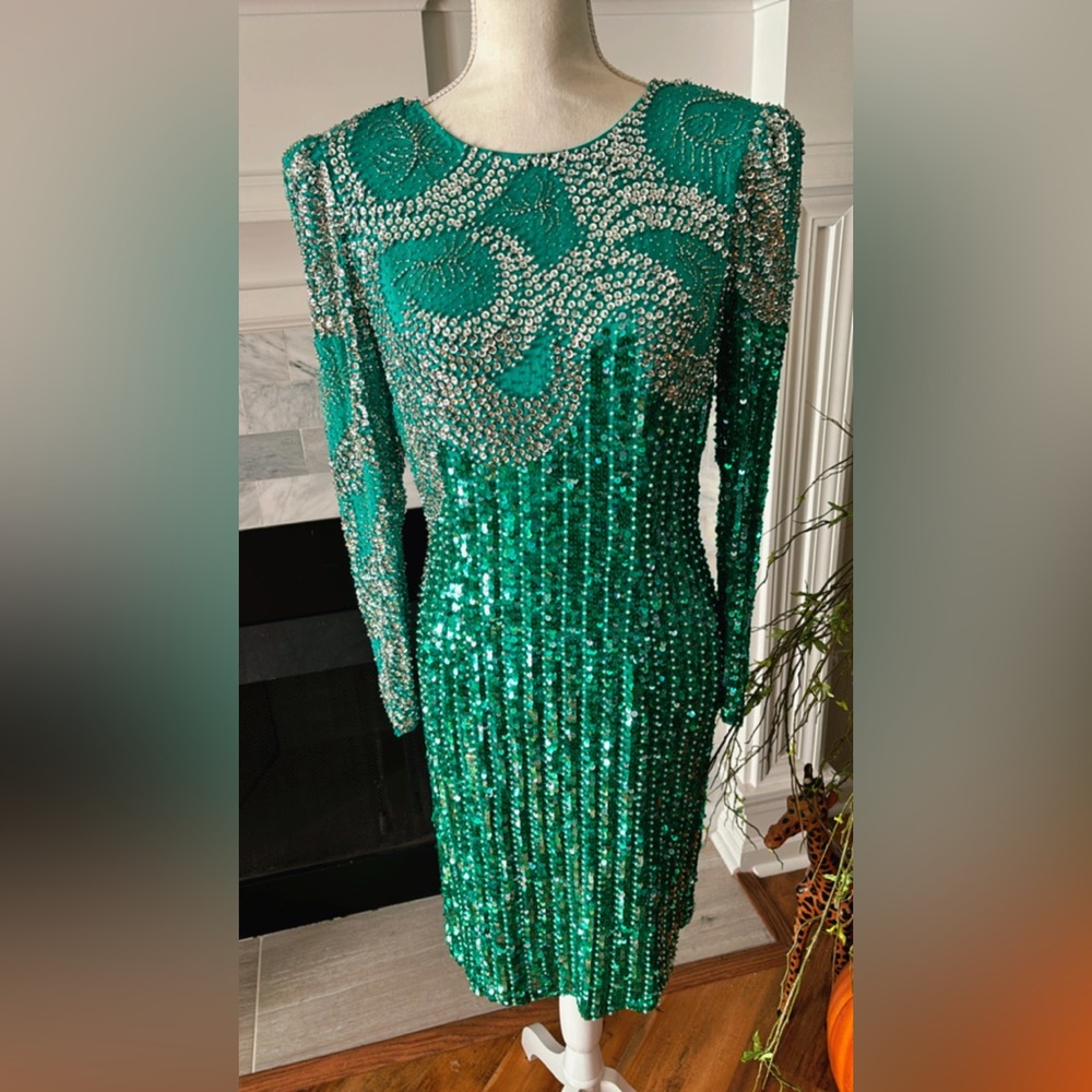 Teal Sequin Dress